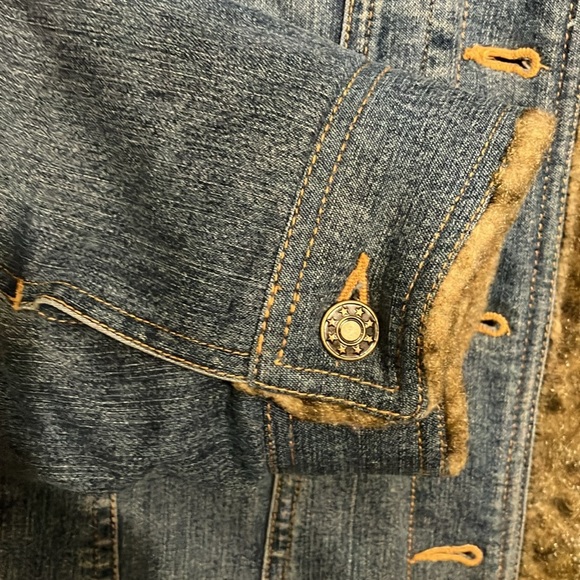 1990’s t denim trucker coat Faux fur insulated  Marvin Richard’s M - Picture 3 of 9